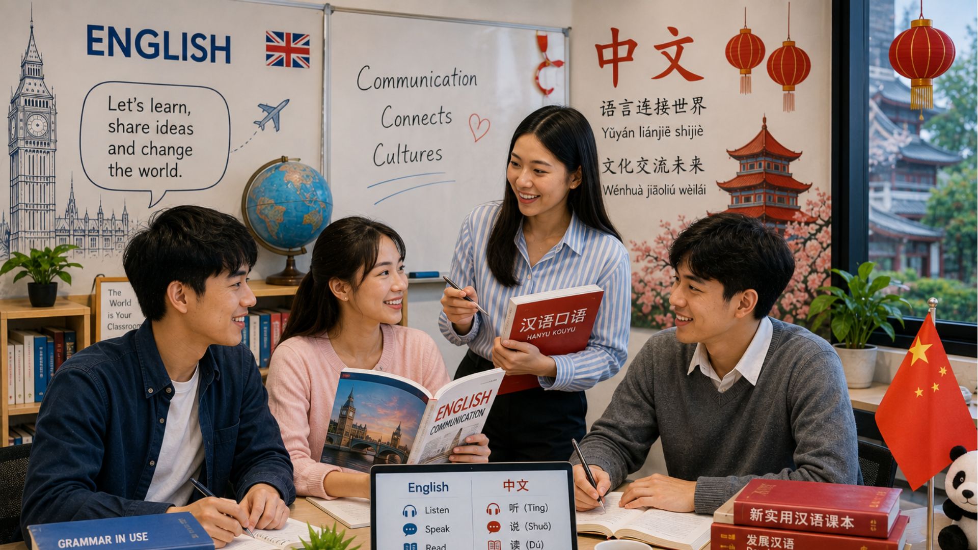 ศิลปศาสตรบัณฑิต สาขาวิชาภาษาอังกฤษ และ ศิลปศาสตรบัณฑิต สาขาวิชาภาษาจีน (หลักสูตรควบสองปริญญา)