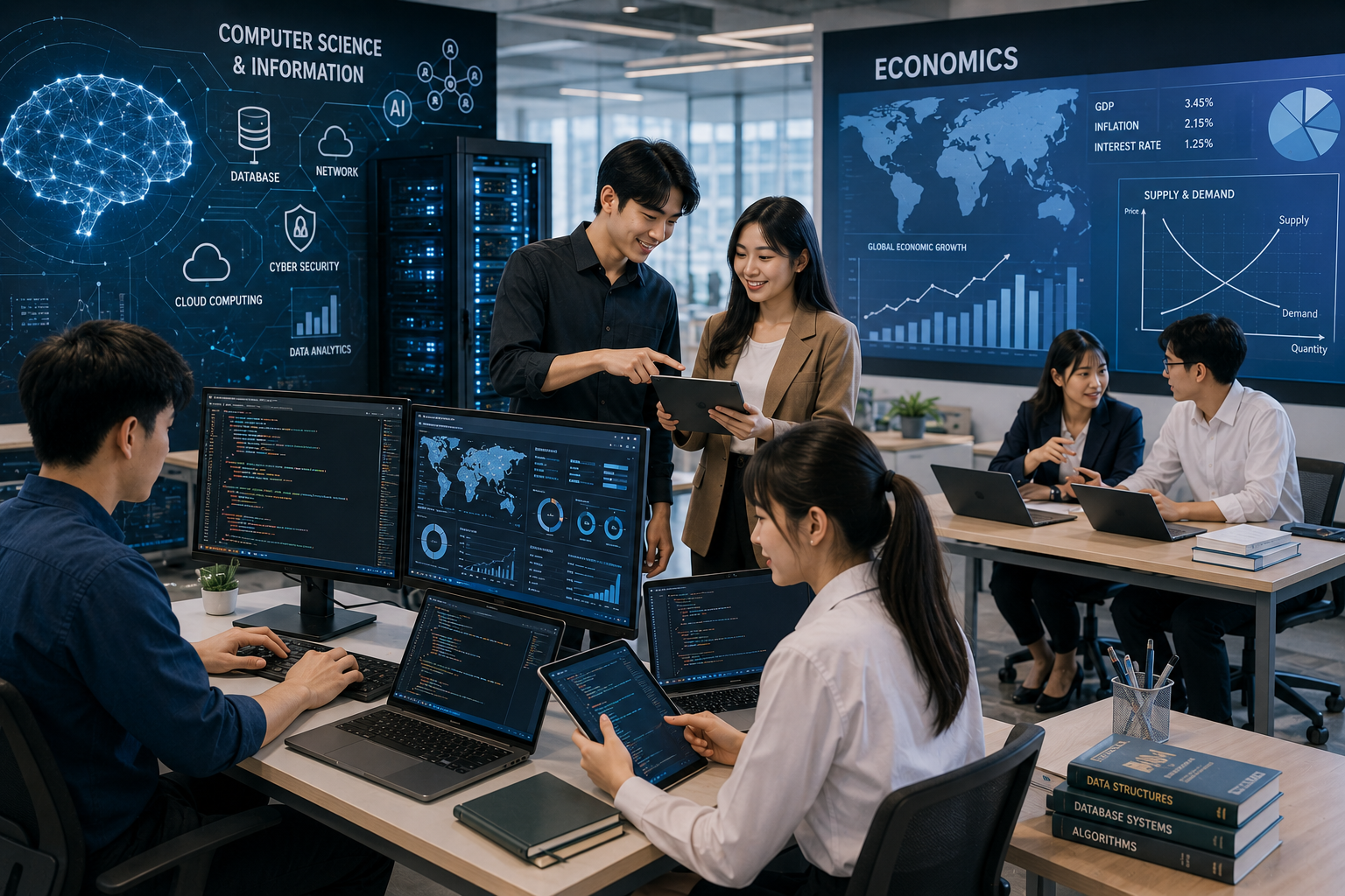 เศรษฐศาสตรบัณฑิต สาขาวิชาเศรษฐศาสตร์ และ วิทยาศาสตรบัณฑิต สาขาวิชาวิทยาการคอมพิวเตอร์และสารสนเทศ (หลักสูตรควบสองปริญญา)